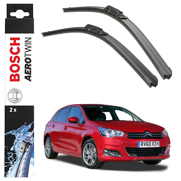 Bosch Aerotwin Front Wiper Blades Set fits Citroen C4 II 09.10> A120S