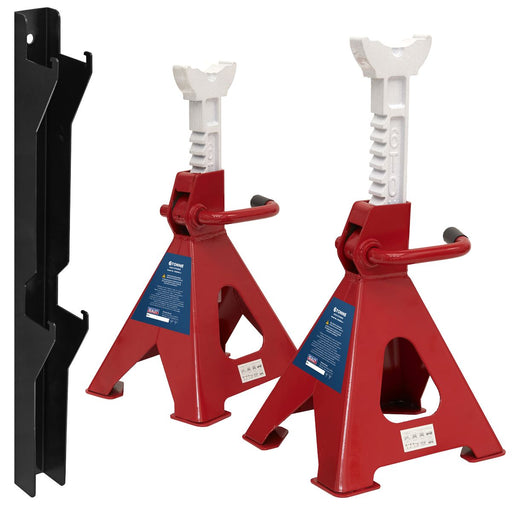 Sealey Axle Stand & Axle Stand Storage Rack Combo 6 Tonne VS2006COMBO Sealey  - Dynamic Drive