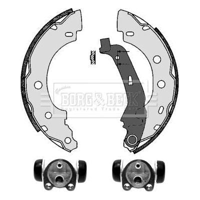 Genuine Borg & Beck Brake Shoe Kit fits Renault Kangoo 9708 BBS1099K Borg & Beck  - Dynamic Drive