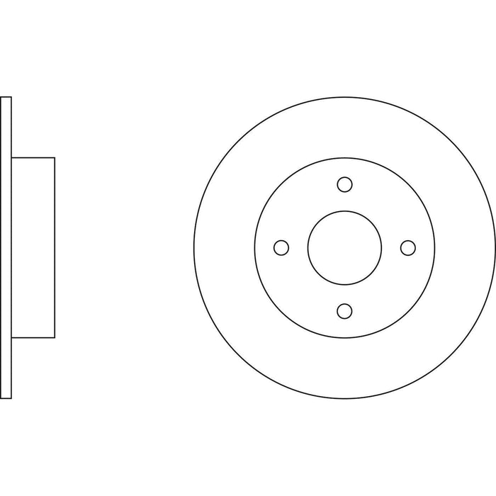 Apec Brake Disc Rear Fits Nissan Primera