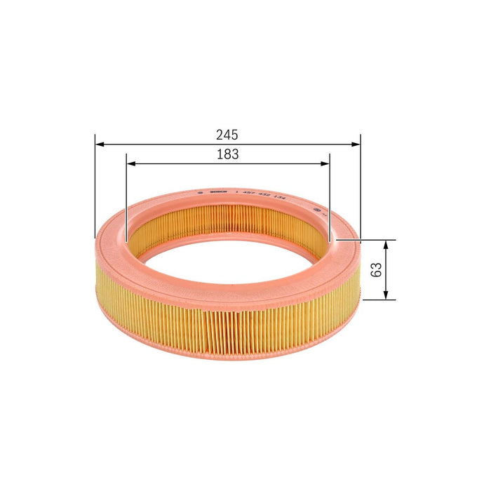 Bosch Car Air Filter S2134 fits Renault 5 5 Super(cinque) - 1.4 - 86-96 14574321