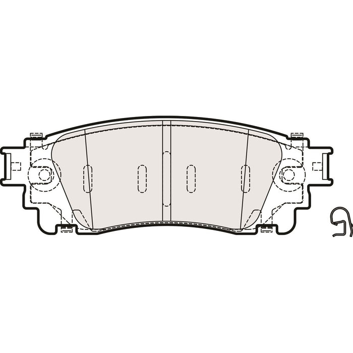 Apec Brake Pads Rear Fits Lexus Nx200 Nx300 Rx200 Rx450 Rxl450 Toyota Camry C-Hr