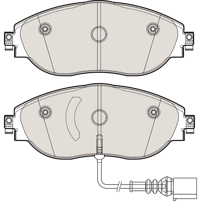 Genuine APEC Front Brake Discs & Pads Set Vented for Skoda Kodiaq