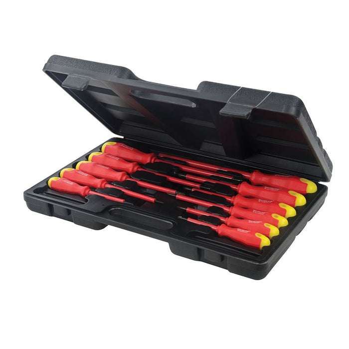 Silverline Screwdriver Set Slotted Phillips Electrician Insulated Soft Grip 11pc