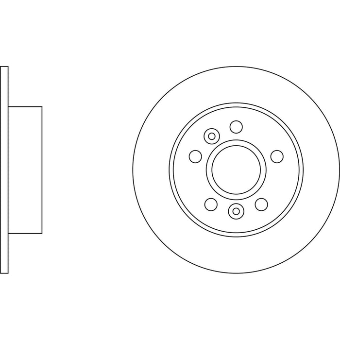 Genuine APEC Rear Brake Disc & Pads Set Solid for Renault Espace