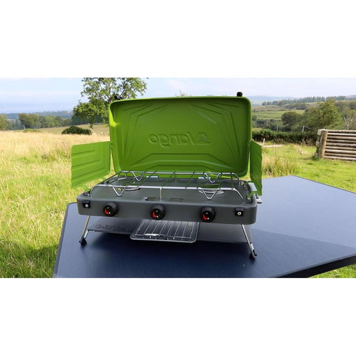 Vango Combi IR Camping Cooker Compact Two Burner Grill And Stove Piezo Vango  - Dynamic Drive