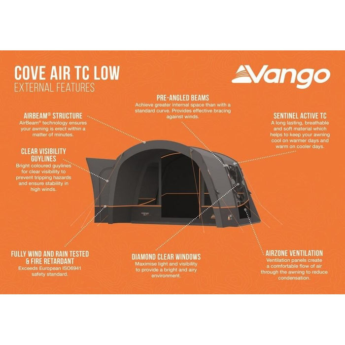 Vango Cove Air TC Low Drive Away Awning  (180 - 210cm) Campervan Vango  - Dynamic Drive