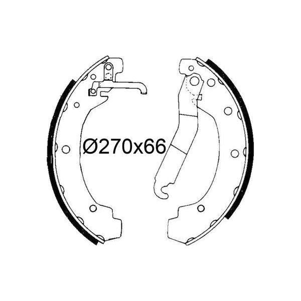 Valeo Drum Brake Shoes 564304 Automotive Part fits Volkswagen Valeo  - Dynamic Drive