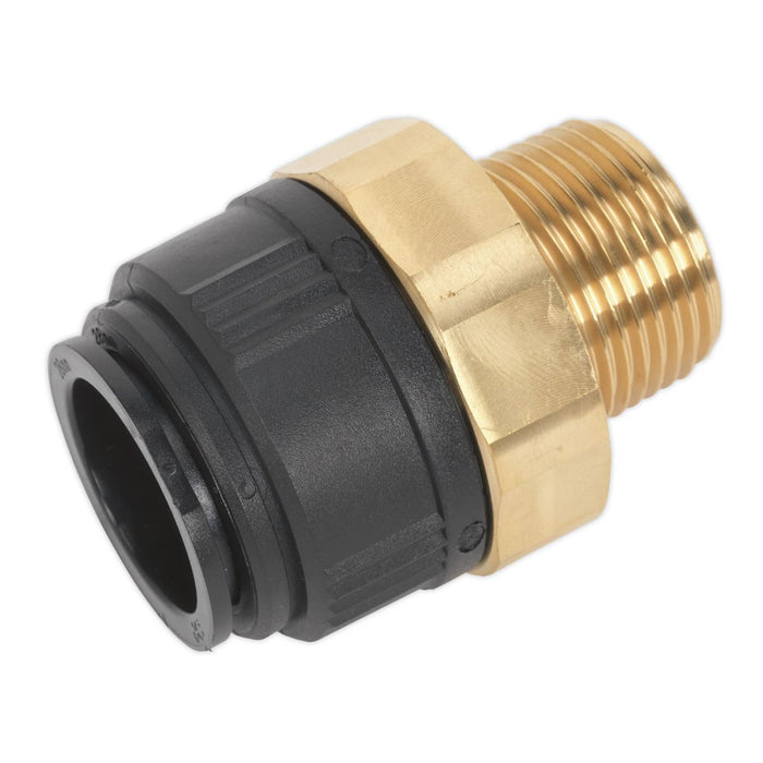 Sealey Straight Adaptor 28mm x 1"BSPT Brass (John Guest Speedfitï mm012808N)