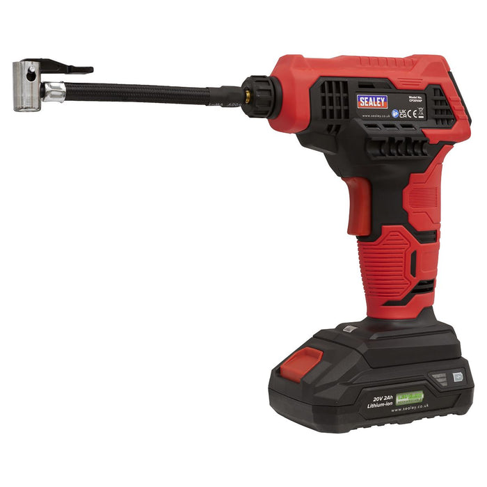 Sealey Cordless Tyre Inflator 20V SV20 Series Body Only CP20VAP Sealey  - Dynamic Drive