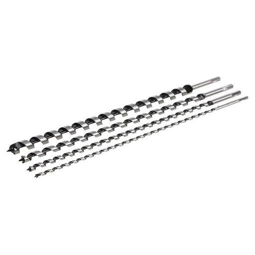 Silverline Long Auger Bit Set 4pce 8 - 24mm Silverline  - Dynamic Drive