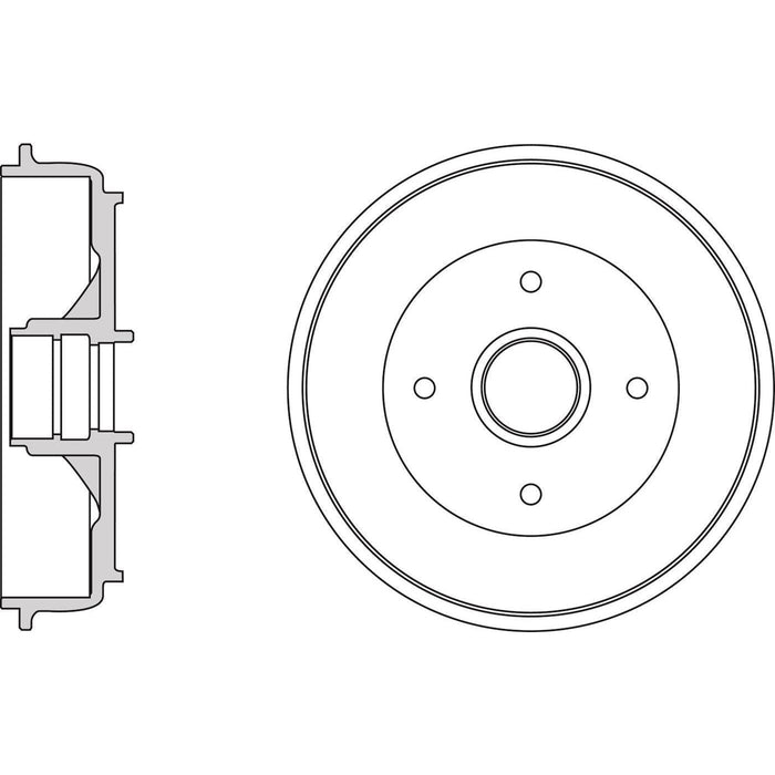 Apec Brake Drum Rear Fits Citroen Ds3 Peugeot 207