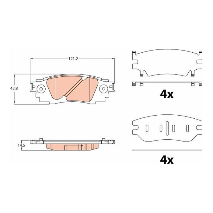 Genuine TRW Brake Pads GDB2183