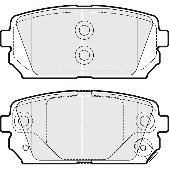 Apec Brake Pads Rear Fits Kia Carens