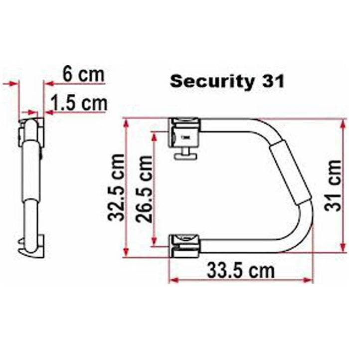 03513-01- SECURITY HANDLE 31 WHITE