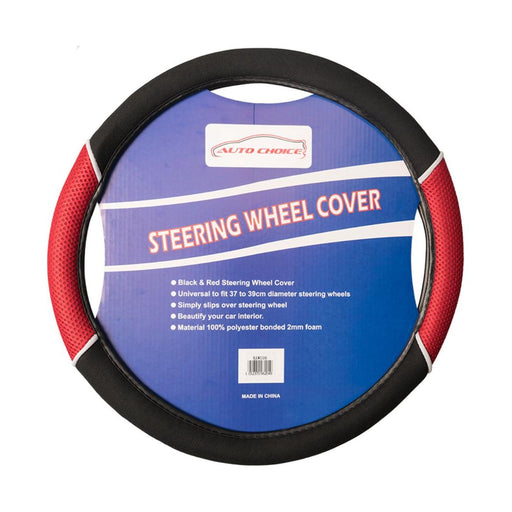 Car Auto Steering Wheel Cover Mesh Grip Breathable Anti-slip Protector Red Autostyle  - Dynamic Drive