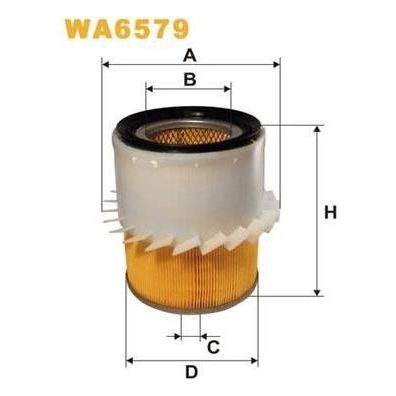 Genuine WIX Air Filter Metal Ends fits Mitsubishi L200 TDiC - 2.5 - 01-05 WA657