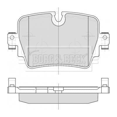 Genuine Borg & Beck Rear Brake Pads fits Jaguar FType 3.0 17 1013 BBP2502 Borg & Beck  - Dynamic Drive