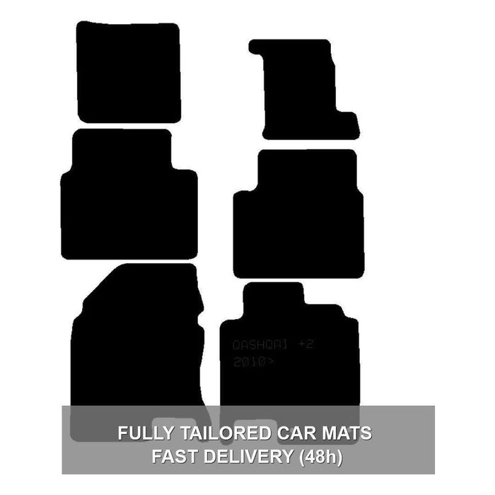 Tailored Rubber Mats Fits Nissan Qashqai + 2 seat 2 Clips 2010 2011 2012 2013 UKB4C  - Dynamic Drive