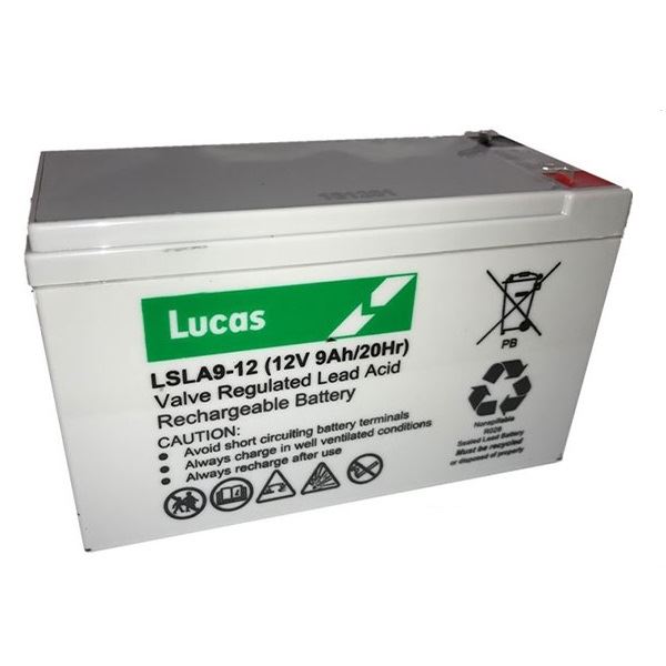 BROOKES, STANNAH STAIRLIFT BATTERIES x HEAVIER DUTY THAN 7ah - LUCAS 12V 9ah