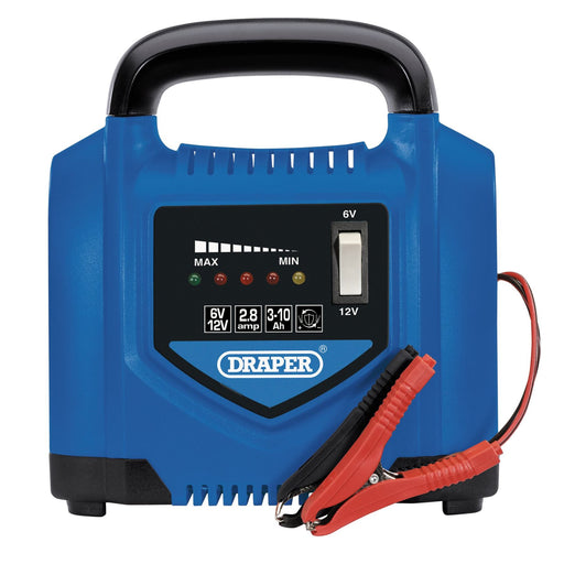 Draper 6V/12V Battery Charger, 2.8A 53047 Draper  - Dynamic Drive