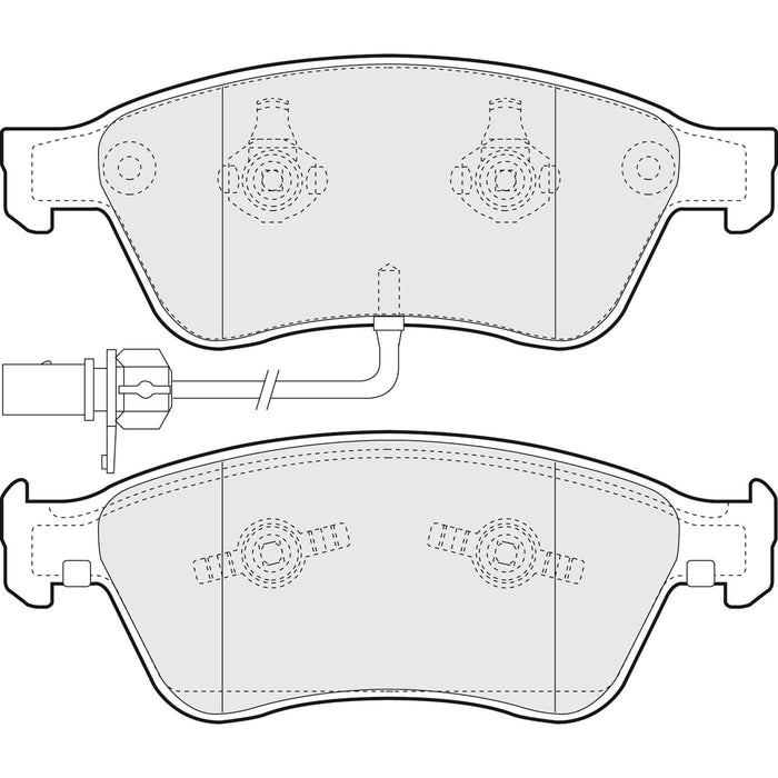 Genuine APEC Front Brake Discs & Pads Set Vented for VW Phaeton