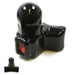 Black PVC Towball Boot Cover with Reflector to Fit Standard 50mm Towbar Ball Maypole  - Dynamic Drive