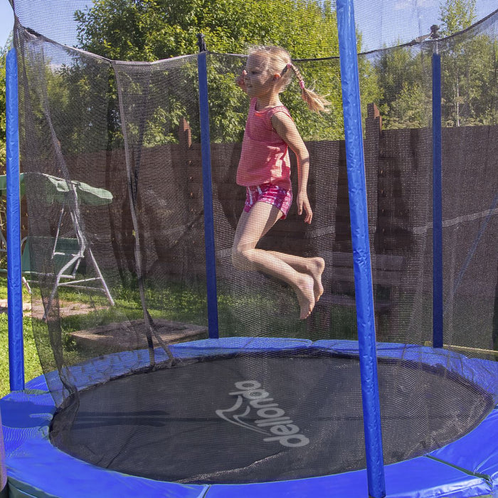 Dellonda 6ft Heavy-Duty Outdoor Trampoline with Safety Enclosure Net