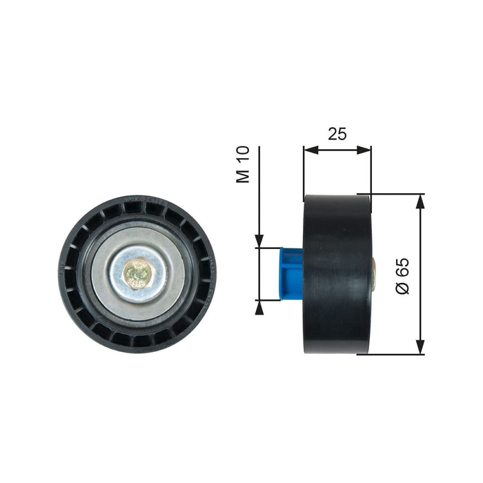 Gates Drivealign Idler fits Ford Transit Custom 290 TDCi - 2.2 - 12-16 T36539