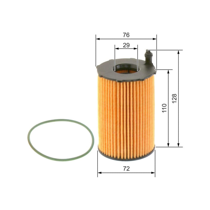 Genuine Bosch Car Oil Filter P7122 fits Audi Q7 Quattro TDi - 3.0 - 11-15 F02640