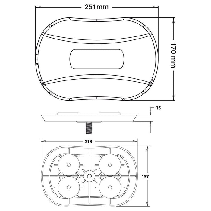 Ring Truckmaster RCV9823 1 bolt REG 65 LED Amber MiniBar