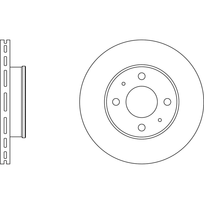 Apec Brake Disc Front Fits Hyundai Accent