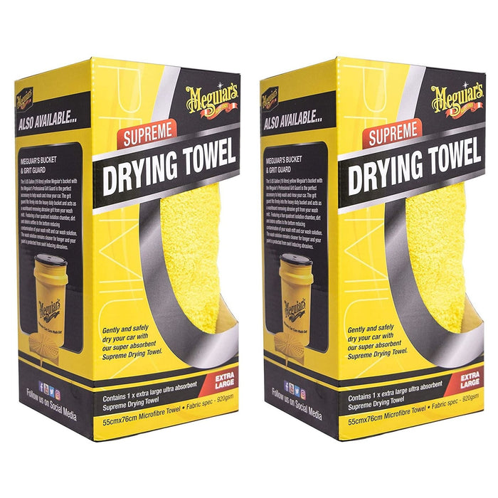 2x Meguiar's X1802EU Supreme Drying Towel Extra Large Meguiar's  - Dynamic Drive