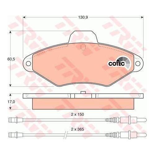 Genuine TRW Brake Pads (Front) (R90) GDB1101 TRW  - Dynamic Drive