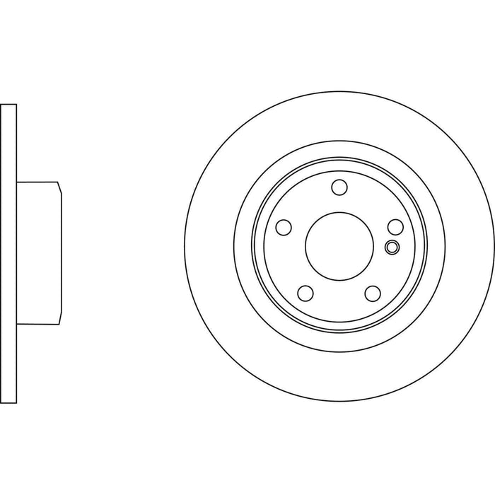 Apec Brake Disc Rear Fits Mercedes Slc Slk Class