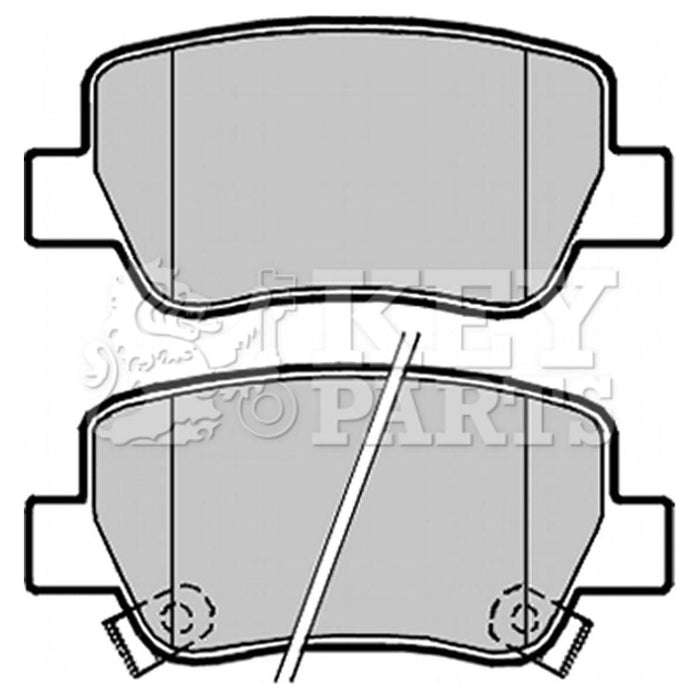 Genuine Key Parts KBP2099 Rear Brake Pads-Includes Wear Indicators (Bosch)