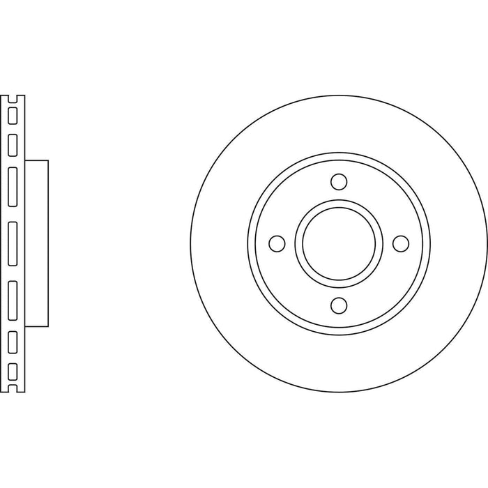 Apec Brake Disc Front Fits Ford Courier Fiesta Focus Fusion Ka Puma Mazda 2