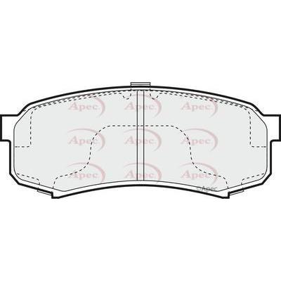 Apec Brake Pads Rear Fits Mitsubishi Pajero Shogun Toyota Landcruiser