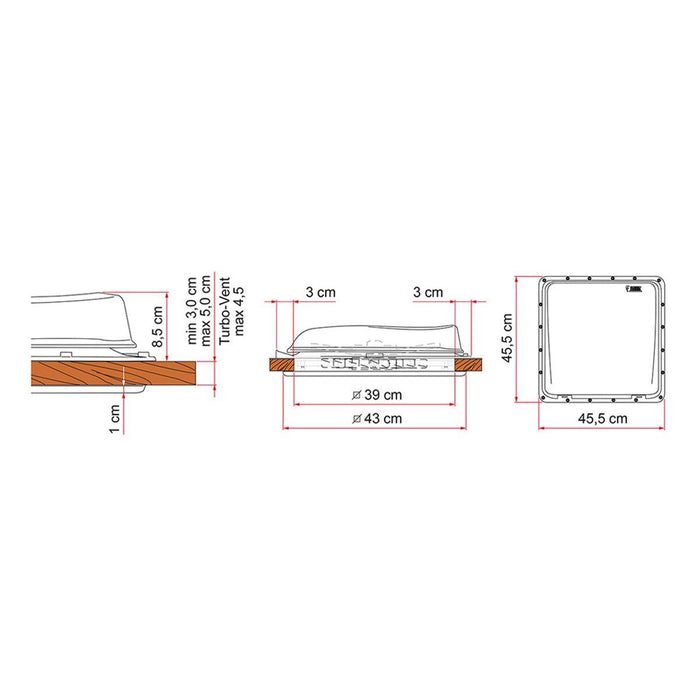 Fiamma Rooflight Turbo-Vent Premium White