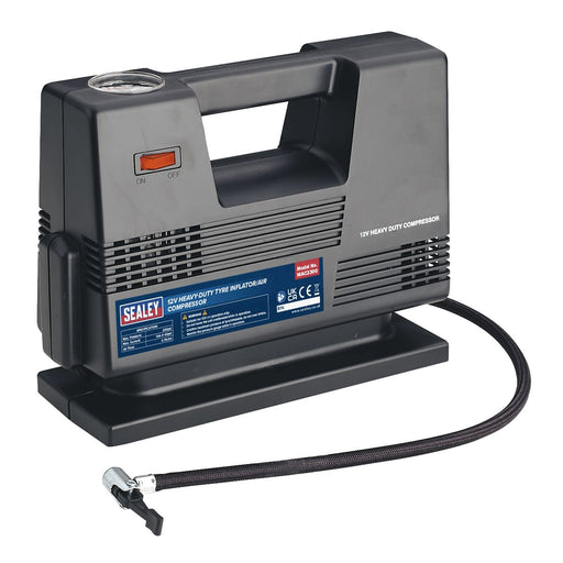 Sealey Tyre Inflator/Air Compressor 12V Heavy-Duty MAC2300 Sealey  - Dynamic Drive