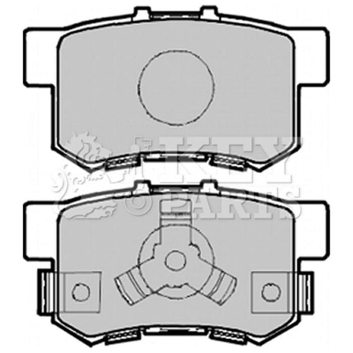 Genuine Key Parts KBP1985 Rear Brake Pads-Includes Wear Indicators (Akebono)