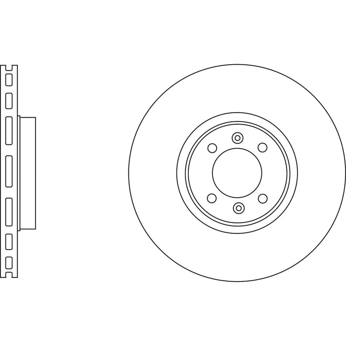 Genuine APEC Front Brake Disc & Pads Set Vented for Renault Clio