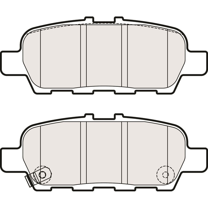 Genuine APEC Rear Brake Discs & Pads Set Vented for Infiniti Q50