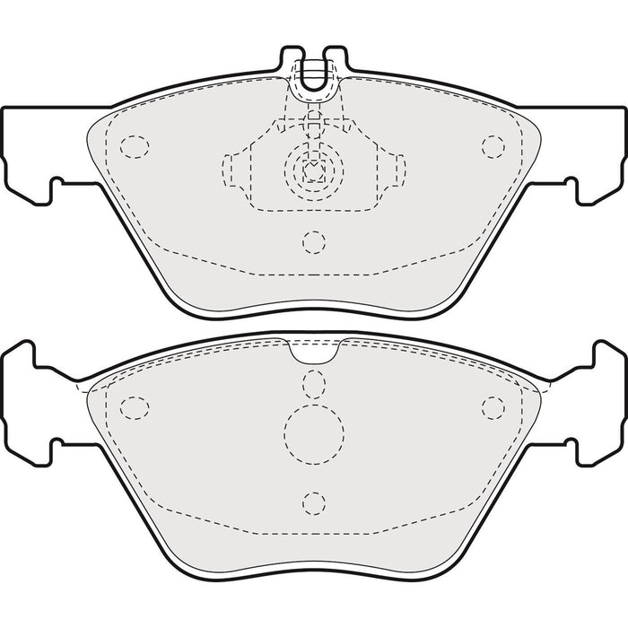 Genuine APEC Front Brake Disc & Pads Set Vented for Mercedes-Benz E-Class