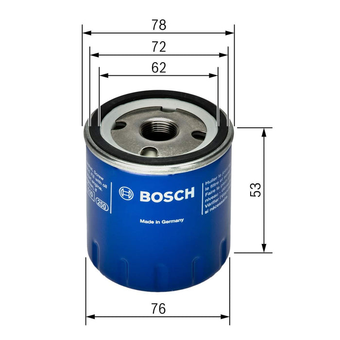 Genuine Bosch Car Oil Filter P3336 fits Nissan Qashqai dCi - 1.5 - 06-12 0451103