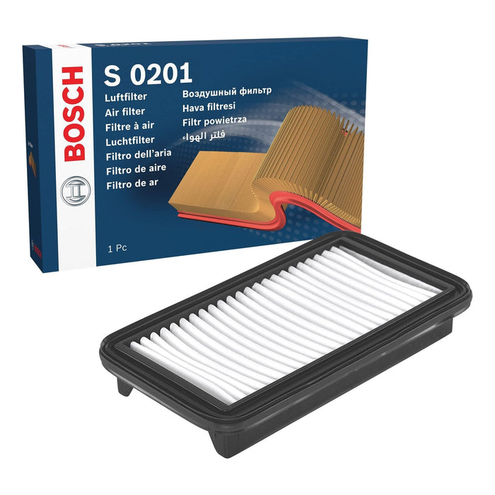 Genuine Bosch Car Air Filter S0201 fits Suzuki SX4 VVT - 1.6 - 06-12 F026400201