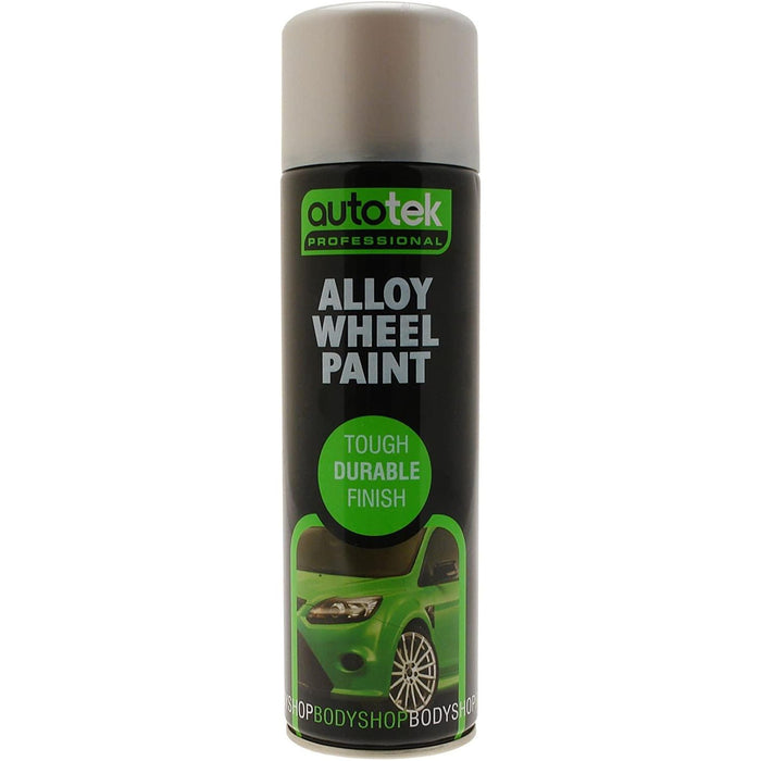 AUTOTEK SILVER ALUMINIUM Wheel Paint 500ml Spray Paint High Coverage