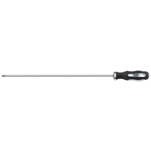 Draper Cross Slot Extra Long Reach Soft Grip Screwdriver, No.2 x 450mm 63594 Draper  - Dynamic Drive