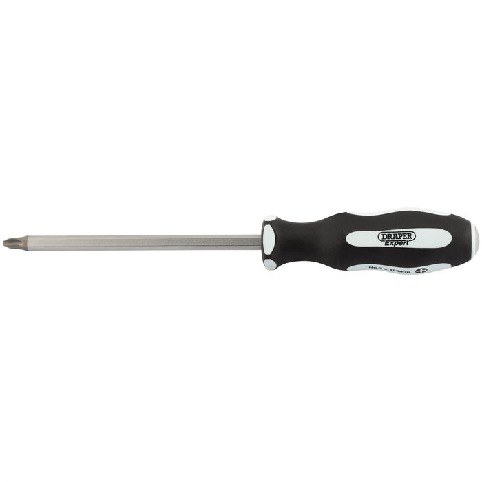 Draper 'Pound Thru' Cross Slot Soft Grip Screwdriver, No.3 x 150mm 35225 Draper  - Dynamic Drive