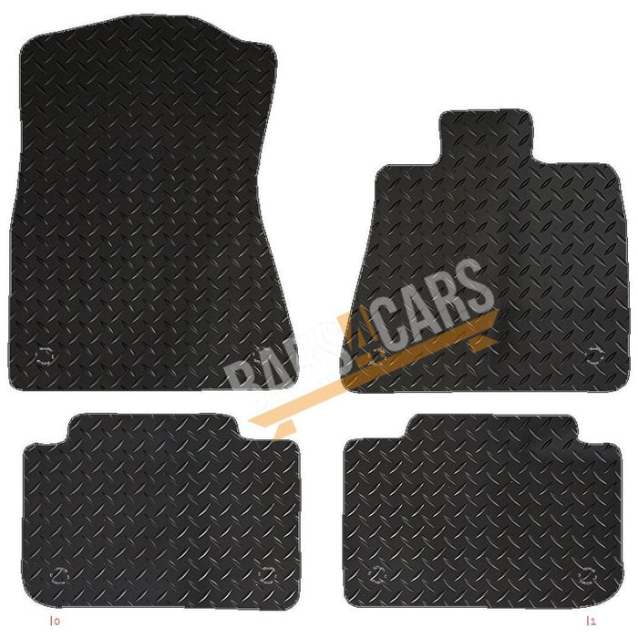 White Trim Tailored Rubber Car Mats for Lexus Gs250 Gs300 13> Set of 4 +8 Clips UKB4C  - Dynamic Drive